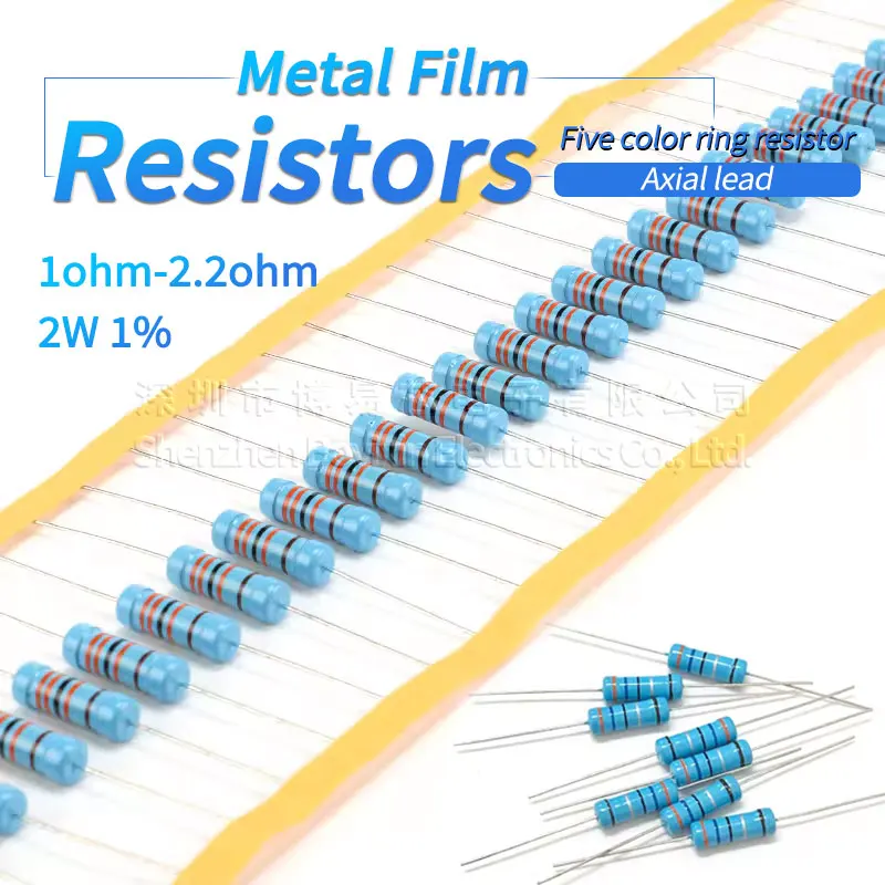 2 W 1% метален филмът резистор 0,1 R 0,12 0,15 R R 0,18 R 0,22 R 0,24 R 0,27 R 0,3 R 0,33 R 0,36 R 0,39 R 0,43 R 0,47 R 0,5 R 0,1 R-1 м 10 бр. Изображение 0