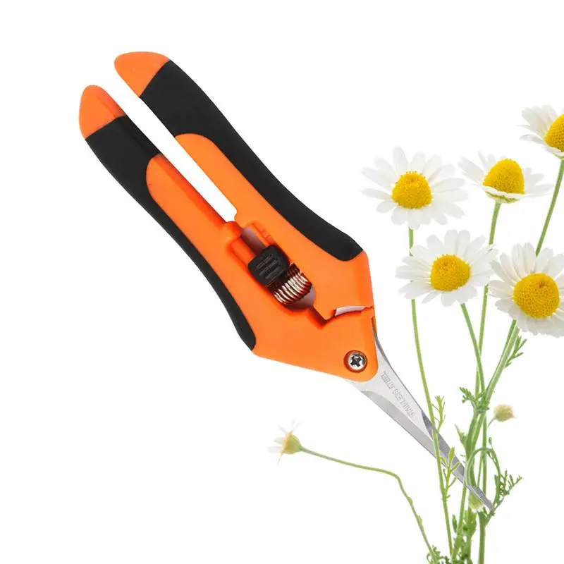 градински градинарски ножици от неръждаема стомана професионални остри Ножици За Подстригване с Мека Дръжка Градински Ножици за цветята и растенията Изображение 0