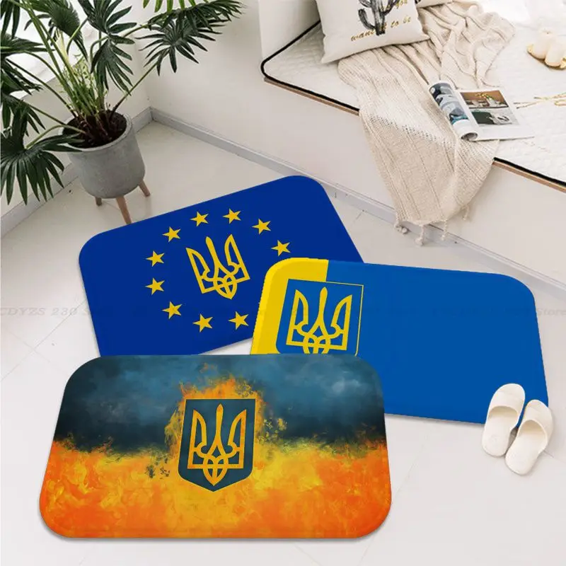 Килимът в коридора с участието на хартата на Украйна В стил INS, Мек пода в спалнята, подложка за домашно пране, мини нощни подложки Изображение 0