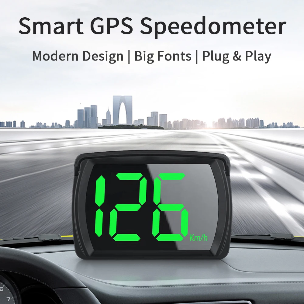 Щепсела и да играе Цифров едър шрифт 2,8 инча, за кола, камион, автобус, автомобилни аксесоари, GPS за измерване на скоростта, на дисплея, HUD кола Изображение 0