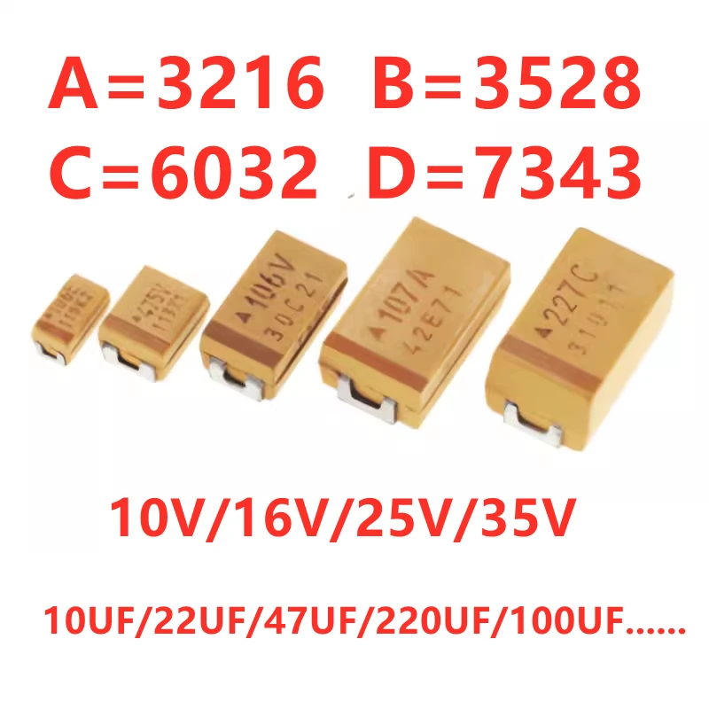 (5шт) 3216 (Тип A) 2,2 16V ICF ± 10% TAJA225K016RNJ 225C 1206 SMD кондензатор танталовый Изображение 1