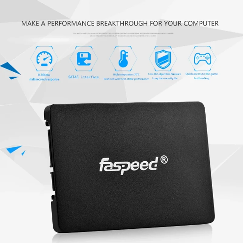 Faspeed 1/10шт SATA 3 SSD, 256 GB, 512 GB И 128 GB solid state Диск 1 TB И 2 TB Вътрешен 2,5 Твърд Диск 256 GB 1 TB За Настолни КОМПЮТРИ Лаптоп Изображение 1