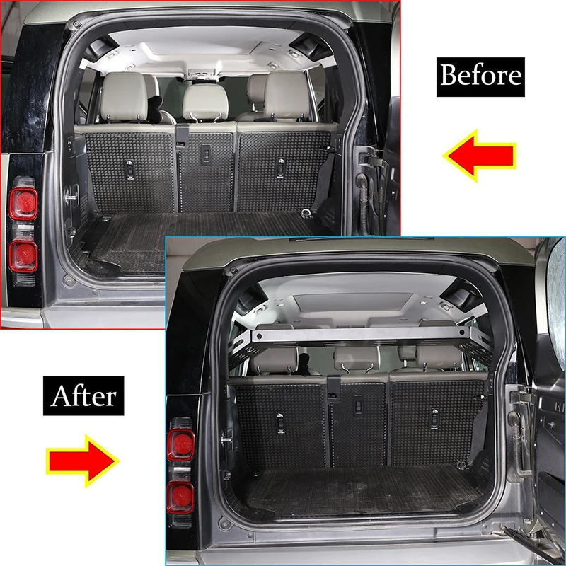 Багажника от алуминиева сплав, Товарни рафтове, Багажник за съхранение на Land Rover Defender 110 2020-2022, Аксесоари за изменение Изображение 1