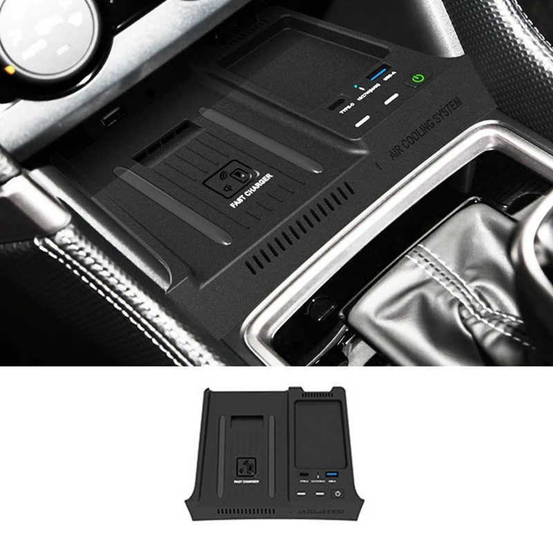 Безжично зарядно на централната конзола на автомобила Безжично зарядно устройство ще захранване на плоча Аксесоари и резервни Части за Subaru Forester 2019-2022 Изображение 1