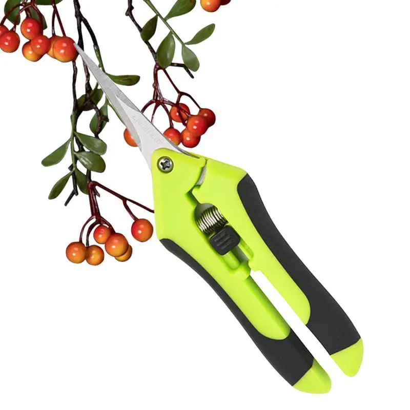 градински градинарски ножици от неръждаема стомана професионални остри Ножици За Подстригване с Мека Дръжка Градински Ножици за цветята и растенията Изображение 1