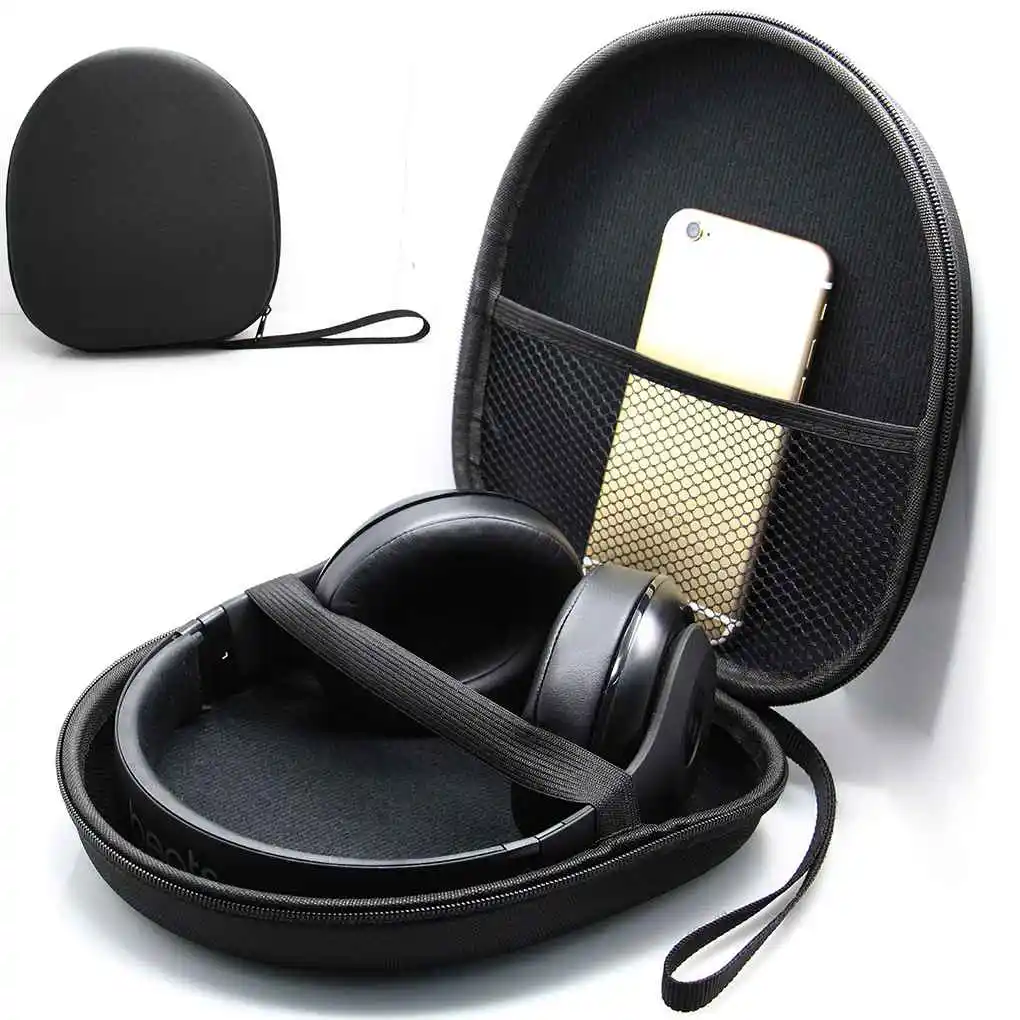 Дизайн на своята практика За Носене, Слушалки, Калъф За Съхранение на Кабела на Слушалката е Универсален Преносим Контейнер За слушалки и Външно Домашна Употреба цвят черен Изображение 1