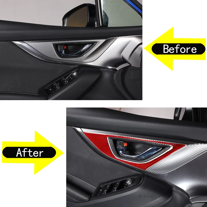 За Subaru WRX 2021-2023 Вътрешна Рамка Декоративна Дръжка Тампон Стикер От Мека Въглеродни Влакна Автомобилен Аксесоар Изображение 1