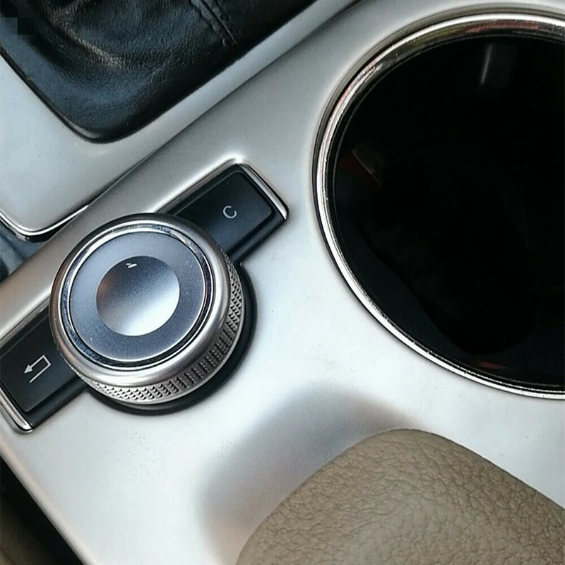Автомобилна сребриста конзола от неръждаема стомана, държач за чаша за вода, рамка, накладки за Mercedes Benz GLK X204 2008-2015 Изображение 2