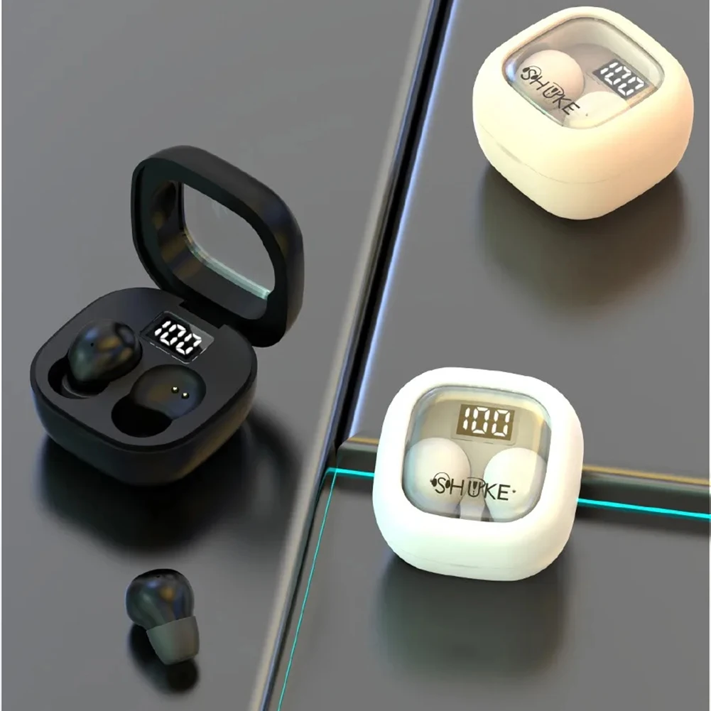Безжични слушалки SK19 TWS Bluetooth 5.3, ушите, слушалки-невидимки за сън, намаляване на шума, HiFi Качество на звука Изображение 2