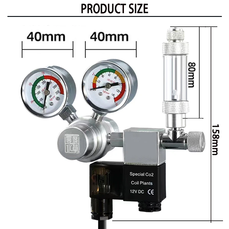 Подобрен намаляване на valve за аквариум с CO2, подсилена поршневая пружина, система за реакция на високо налягане, оборудване за реакция на CO2 Изображение 2