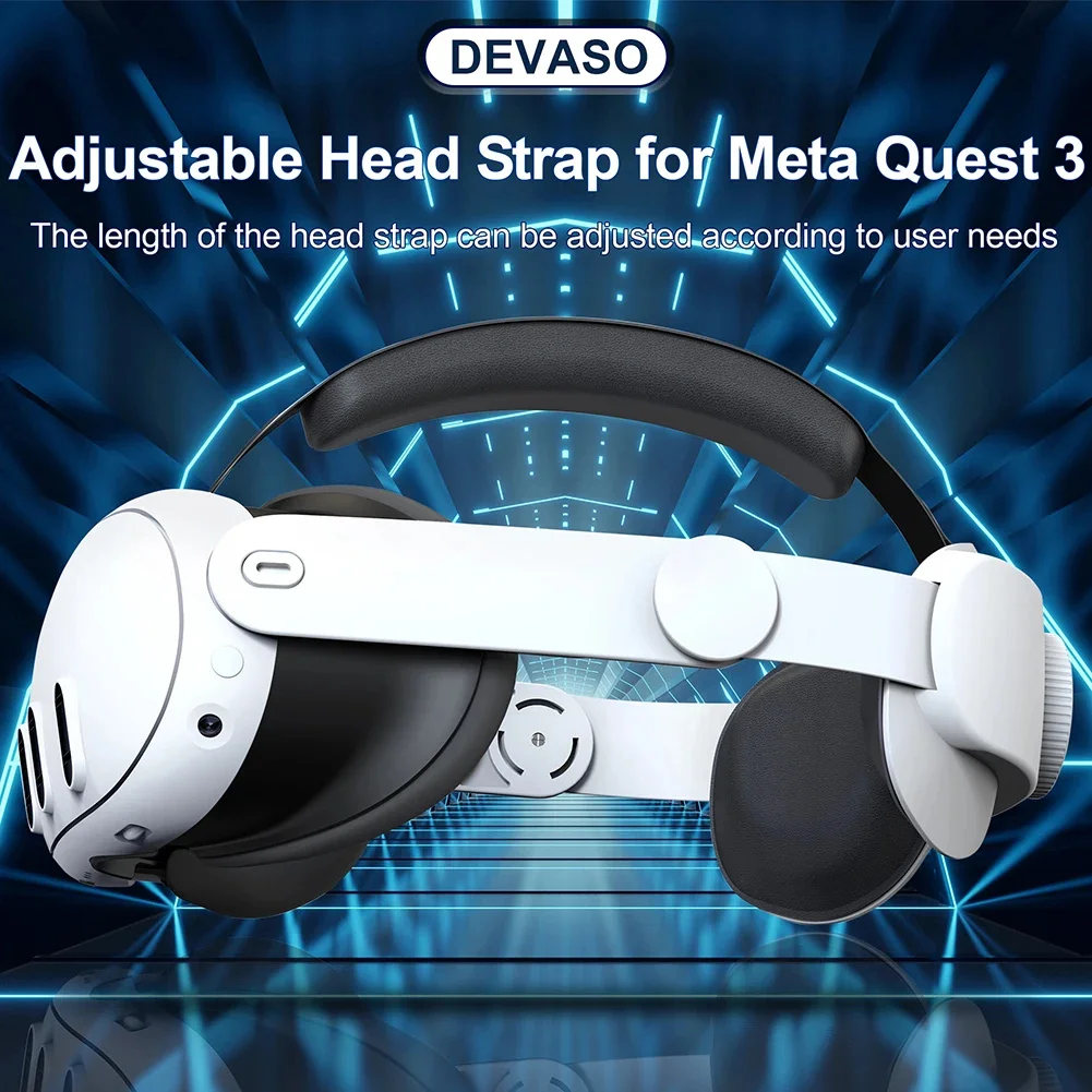 Регулируема глава каишка, дубликат част VR-слушалки, повишен комфорт при подкрепата на слушалки Oculus/Meta Quest 3 Изображение 2