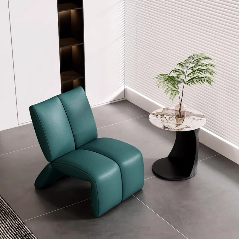 Съвременните персонални столове за всекидневна с минималистичен комфорт, Уникални единични столове за всекидневна, Прозрачни первази за подови настилки, стоки за дома Изображение 2