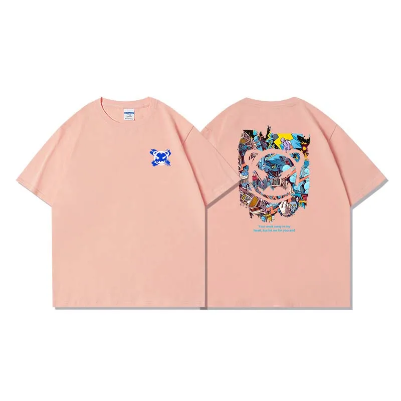 Уникални мъжки дрехи, свободна памучен тениска с обемен шрифтовым принтом в стил харадзюку и хип-хоп, върхове Y2K Изображение 2