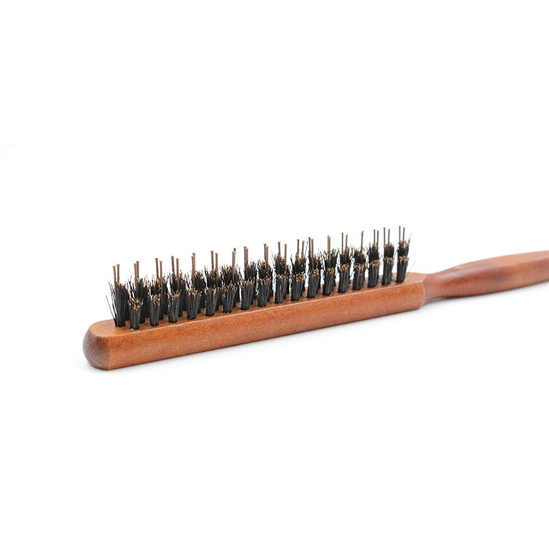 2 професионални салонных четки за коса в задната част на главата, дървени тънка линия гребен за коса разширения, комплект за фризьорски салон полагане на DIY Изображение 3
