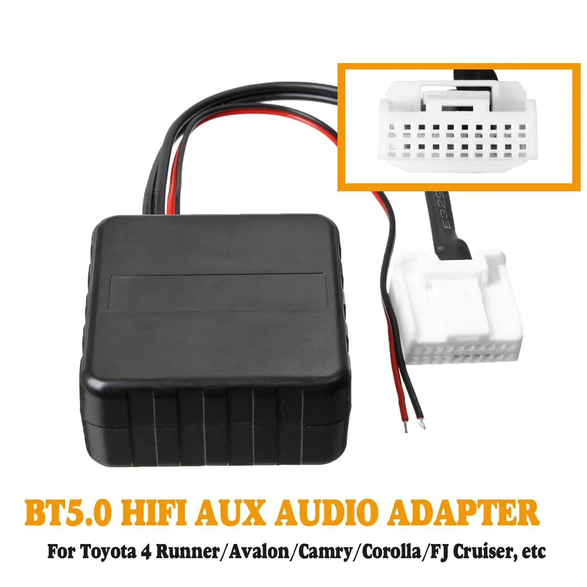 Автомобилен Bluetooth, AUX кабел Hi-Fi, аудиоадаптер, безжичен музикален интерфейс за Toyota 4 Runner Camry за Matrix 2007-2009 Изображение 3