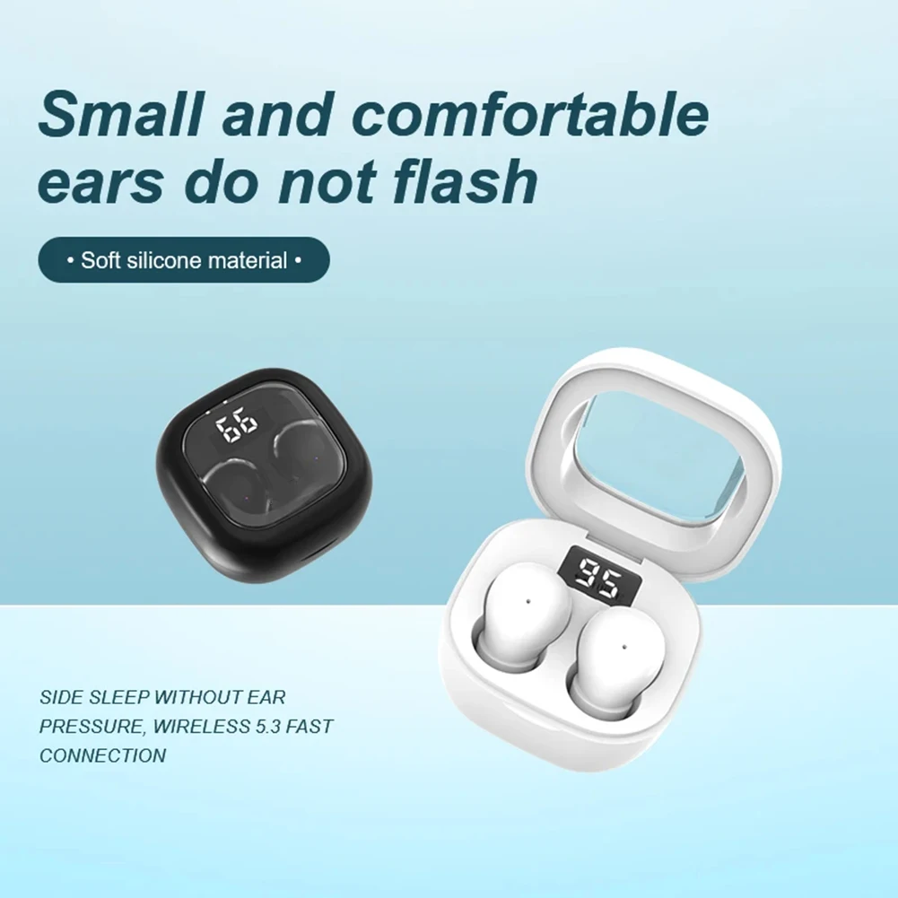 Безжични слушалки SK19 TWS Bluetooth 5.3, ушите, слушалки-невидимки за сън, намаляване на шума, HiFi Качество на звука Изображение 3