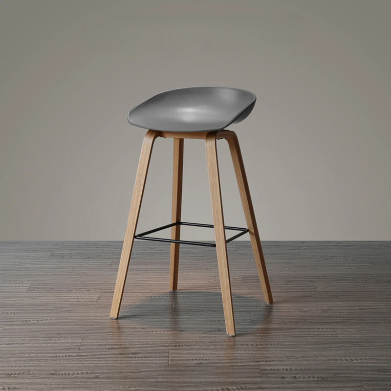 Дизайн на Бар столове от масивно Дърво Модерна Проста-часова Високо Столче в скандинавски Минимализме Мебели Taburete Alto Sandalye HD50BY Изображение 3
