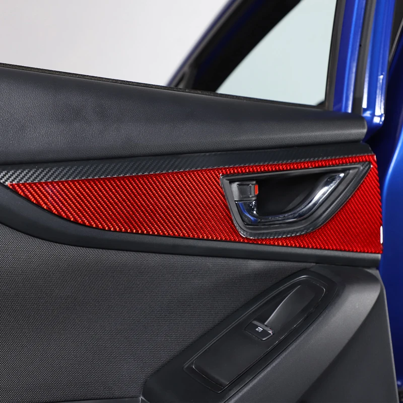 За Subaru WRX 2021-2023 Вътрешна Рамка Декоративна Дръжка Тампон Стикер От Мека Въглеродни Влакна Автомобилен Аксесоар Изображение 3