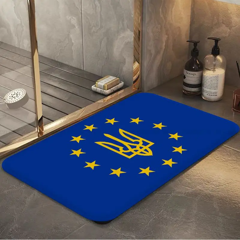 Килимът в коридора с участието на хартата на Украйна В стил INS, Мек пода в спалнята, подложка за домашно пране, мини нощни подложки Изображение 3