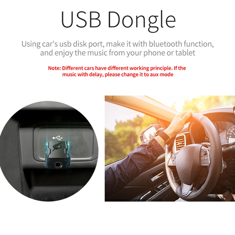 4 В 1 USB Bluetooth 5,0 Безжичен Предавател-Приемник, 3.5 Мм Aux Аудиоадаптер За Bluetooth Говорител TV на PC Car Kit Изображение 4