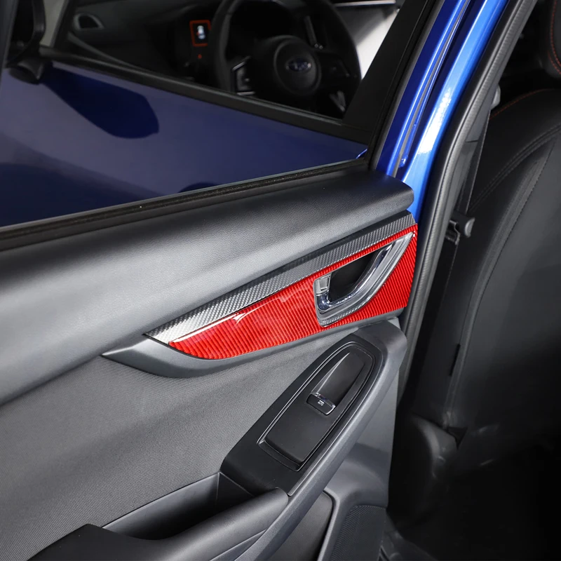 За Subaru WRX 2021-2023 Вътрешна Рамка Декоративна Дръжка Тампон Стикер От Мека Въглеродни Влакна Автомобилен Аксесоар Изображение 4