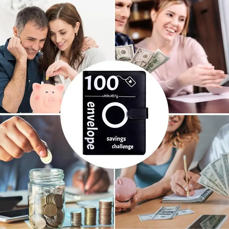 Задача спестяване на пари за 100 пликове за Парични пликове за изготвянето на бюджета с лист за пари в пликове и стикери на 100-дневния пакет Изображение 4