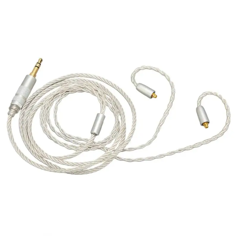 Посеребренный Мед, 4-Жилен Кабел за слушалки MMCX-3,5 мм Sound Джак за SE215 SE315 SE425 SE535 SE846 UE900 Изображение 4