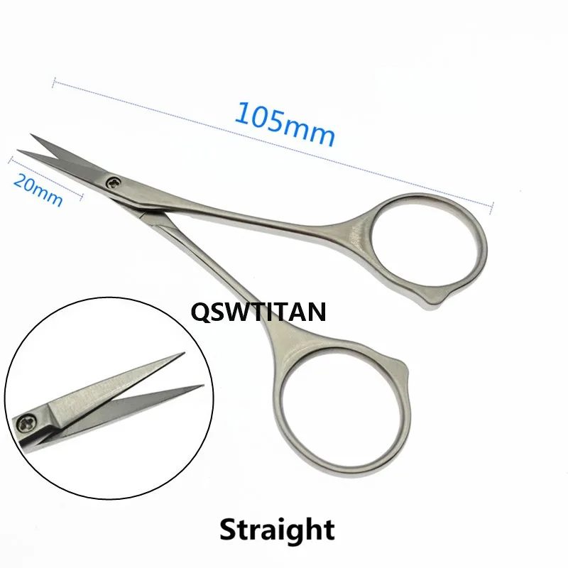 Хирургически ножици от неръждаема стомана, тъканни ножици 105 мм TC, ветеринарни хирургически инструменти Изображение 4