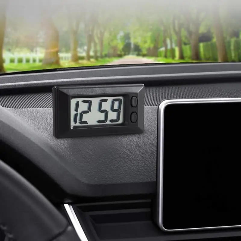 Цифров часовник за автомобил, led цифров часовник, мини-автомобилни часовници, електронни самозалепващи часовници, малки цифрови часовници за автомобили, Авто Къщи Изображение 4