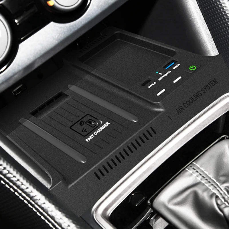 Безжично зарядно на централната конзола на автомобила Безжично зарядно устройство ще захранване на плоча Аксесоари и резервни Части за Subaru Forester 2019-2022 Изображение 5