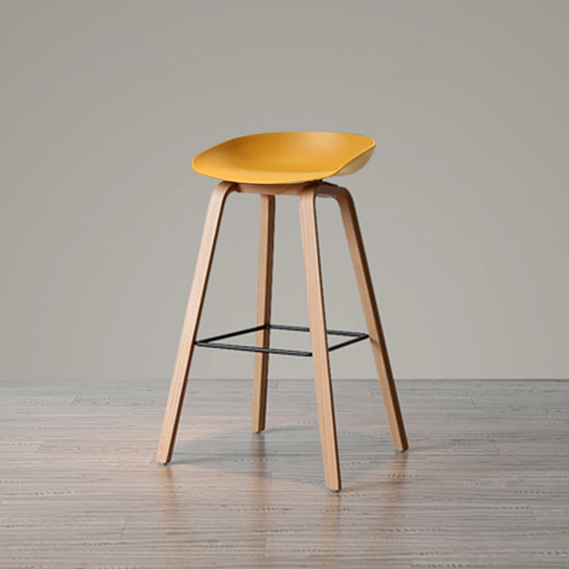 Дизайн на Бар столове от масивно Дърво Модерна Проста-часова Високо Столче в скандинавски Минимализме Мебели Taburete Alto Sandalye HD50BY Изображение 5