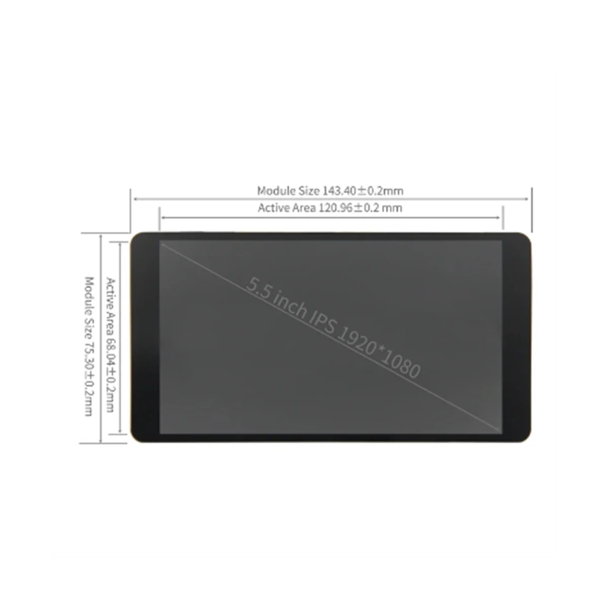 Новият 5.5-Инчов 1080P AMOLED IPS LCD дисплей, Съвместим с Капацитивен Сензорен USB-монитор за 4B 3Б + 3Б Изображение 5