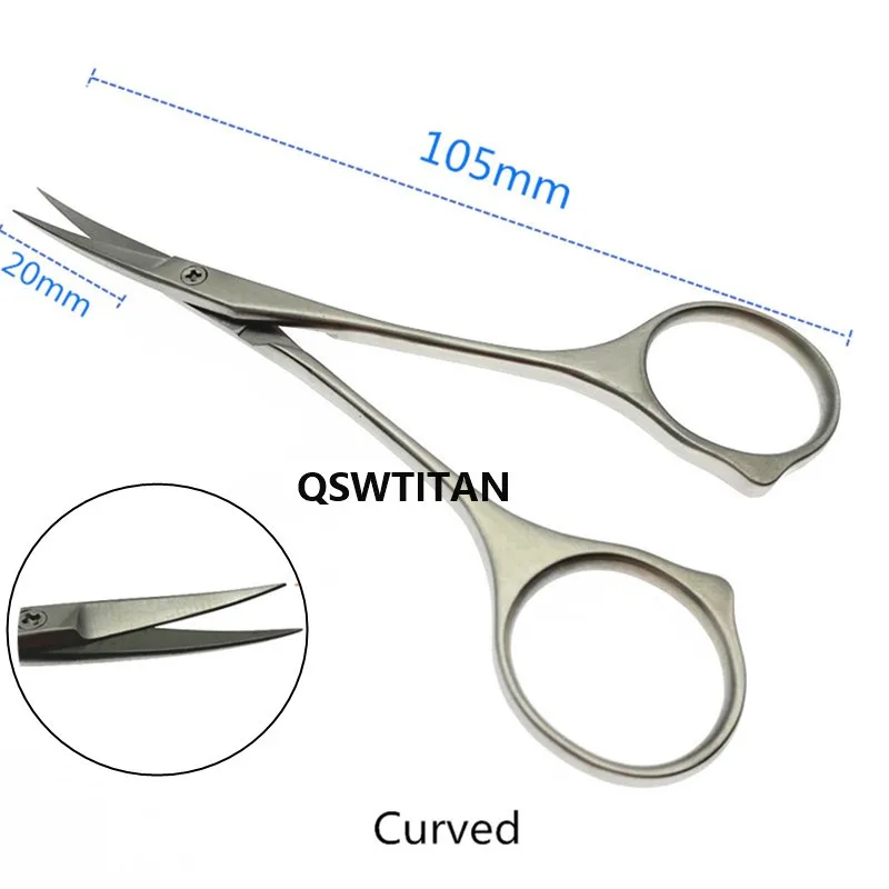 Хирургически ножици от неръждаема стомана, тъканни ножици 105 мм TC, ветеринарни хирургически инструменти Изображение 5
